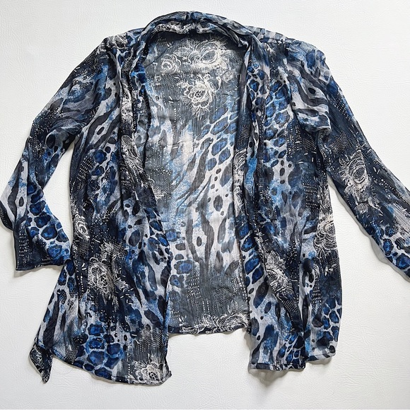 Sheer Leopard Print Cardigan Top - Picture 1 of 4